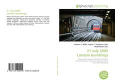 Bookcover of 21 July 2005 London bombings