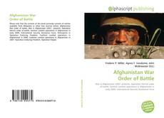 Bookcover of Afghanistan War Order of Battle
