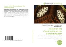 Bookcover of History of the Constitution of the United Kingdom