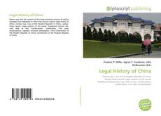 Bookcover of Legal History of China
