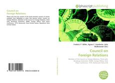 Bookcover of Council on Foreign Relations