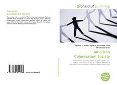 Bookcover of American Colonization Society