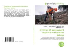 Criticism of government response to Hurricane Katrina kitap kapağı