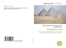 Buchcover von Babylonian law