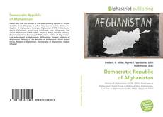 Buchcover von Democratic Republic of Afghanistan