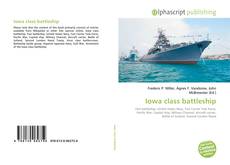Bookcover of Iowa class battleship