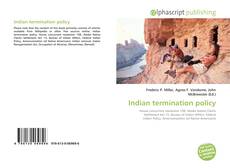 Обложка Indian termination policy