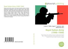 Обложка Royal Italian Army (1940–1946)