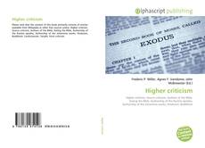 Bookcover of Higher criticism