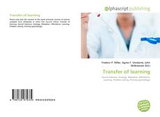 Bookcover of Transfer of learning