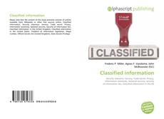 Borítókép a  Classified information - hoz