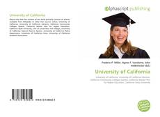 Bookcover of University of California