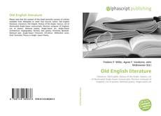 Couverture de Old English literature