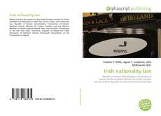 Bookcover of Irish nationality law