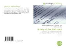 Bookcover of History of Tax Resistance