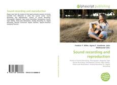 Bookcover of Sound recording and reproduction