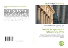 Capa do livro de Quebec Independence Referendum, 1995 
