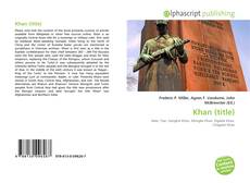 Borítókép a  Khan (title) - hoz