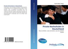 Couverture de Private Hochschulen in Deutschland
