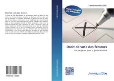 Portada del libro de Droit de vote des femmes