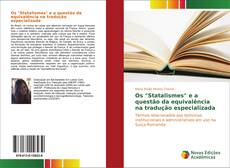 Capa do livro de Os "Statalismes" e a questão da equivalência na tradução especializada 
