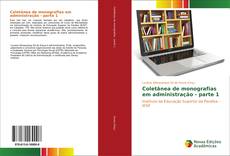 Capa do livro de Coletânea de monografias em administração - parte 1 