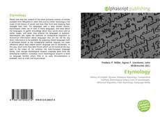 Borítókép a  Etymology - hoz