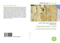 Bookcover of Operation Badr (1973)