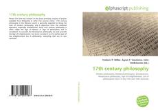 Bookcover of 17th century philosophy