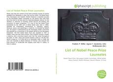Bookcover of List of Nobel Peace Prize Laureates