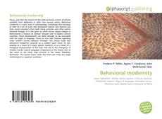 Bookcover of Behavioral modernity
