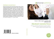 Capa do livro de Abraham–Lorentz Force 