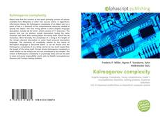 Borítókép a  Kolmogorov complexity - hoz
