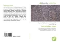 Capa do livro de Dimension stone 