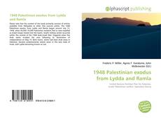1948 Palestinian exodus from Lydda and Ramla kitap kapağı