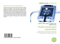 Capa do livro de Health maintenance organization 