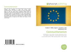 Capa do livro de Communitarianism 
