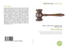 Capa do livro de Tort reform 