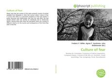 Обложка Culture of fear