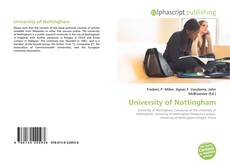 Capa do livro de University of Nottingham 