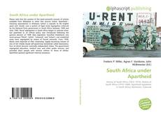 Capa do livro de South Africa under Apartheid 