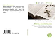 Capa do livro de Biblical hermeneutics 