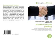 Copertina di Business continuity planning