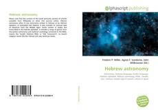 Capa do livro de Hebrew astronomy 