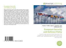 Buchcover von European Security and Defence Policy