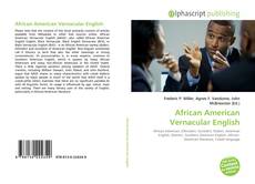 Bookcover of African American Vernacular English