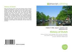 Bookcover of History of Dutch