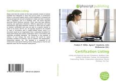 Borítókép a  Certification Listing - hoz