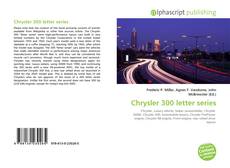 Bookcover of Chrysler 300 letter series