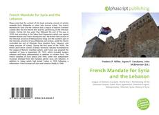 Borítókép a  French Mandate for Syria and the Lebanon - hoz
